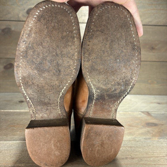 frye campus womens size 8 shoes brown leather tall heel riding boots USA - Picture 6 of 11